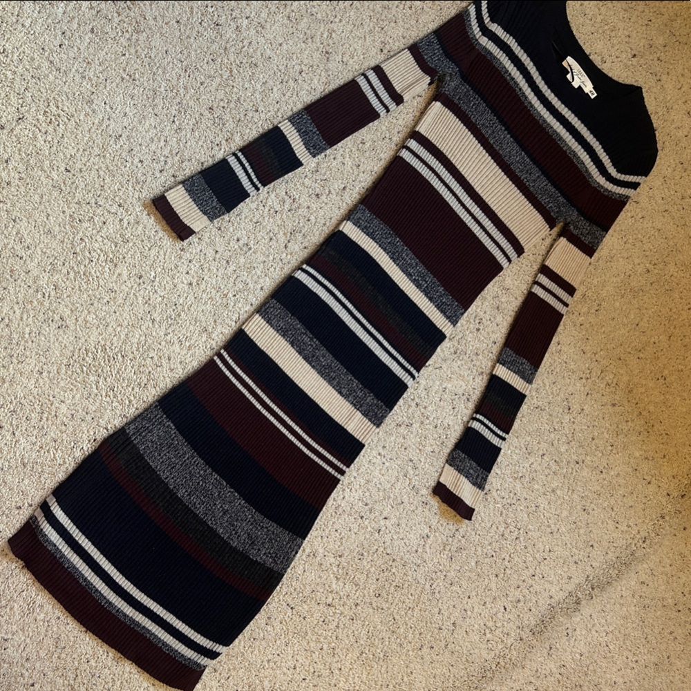 H&M Multicolor Striped Knit Dress